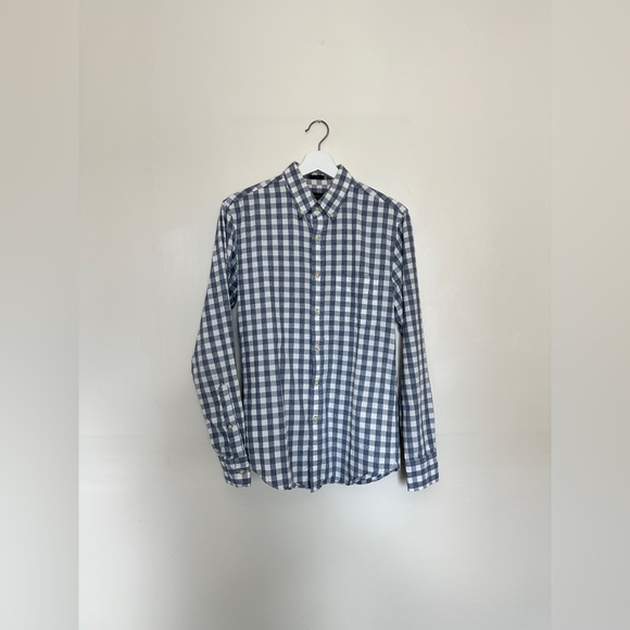 J.Crew Jaspé Cotton Gingham Slim Fit Long Sleeve Shirt A9329 - Picture 1 of 2